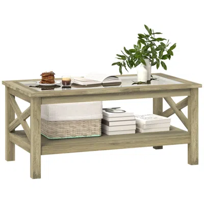 Streamdale Furniture Streamdale Modern Farmhouse Coffee Table With X-bar Sides