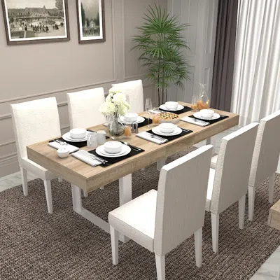 Streamdale Furniture Streamdale Modern Farmhouse Extendable Dining Table