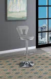 Streamdale Furniture Streamdale Modern Faux Leather Barstool Set (2) Chrome Base