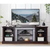 Streamdale Furniture Streamdale Modern Faux Stone Tv Console With Storage Cabinet