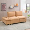 Streamdale Furniture Streamdale Modern Flannel Sofa With Storage And Cup Holders