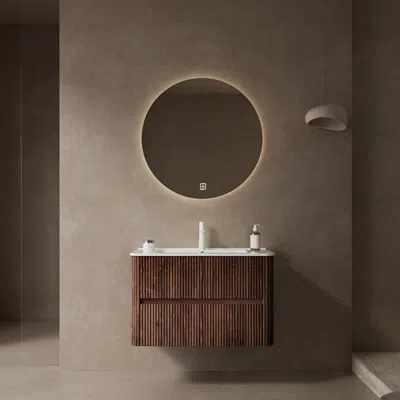Streamdale Furniture Streamdale Modern Floating Plywood Vanity (30") With Ceramic Basin