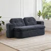 Streamdale Furniture Streamdale Modern Floor Sofa With 2 Pillows, Convertible Corduroy Sleeper Sofa Bed