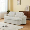 Streamdale Furniture Streamdale Modern Floor Sofa With 2 Pillows, Convertible Corduroy Sleeper Sofa Bed