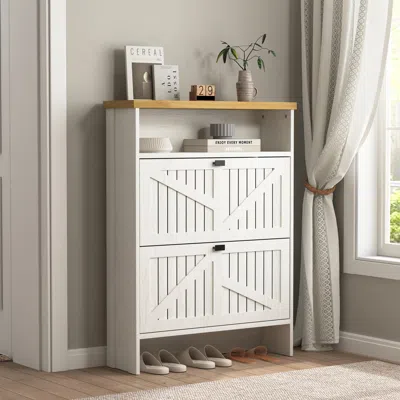 Streamdale Furniture Streamdale Modern Folding 4-layer Shoe Cabinet (31.5x9.5x42.3)