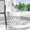 Streamdale Furniture Streamdale Modern Geometric Iron Cut Side Table Chic