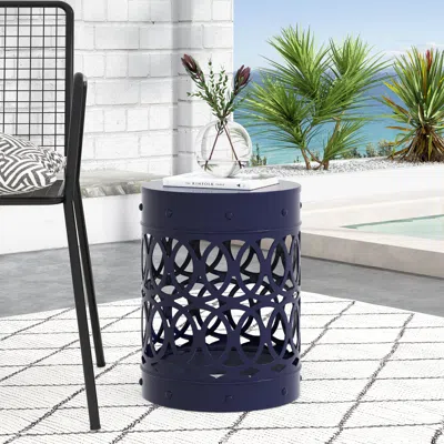 Streamdale Furniture Streamdale Modern Geometric Iron Cut Side Table Chic