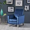 Streamdale Furniture Streamdale Modern Glam Velvet Recliner Chair With Push-back Function