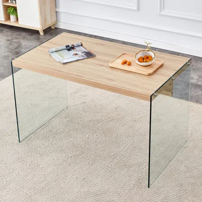 Streamdale Furniture Streamdale Modern Glass And Fiberboard Coffee Table