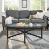 Streamdale Furniture Streamdale Modern Glass Coffee Table - Wood Base, Round Top