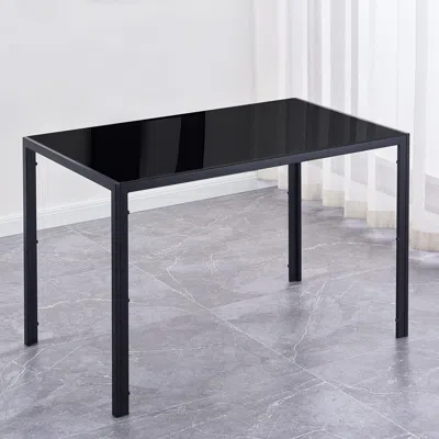 Streamdale Furniture Streamdale Modern Glass Dining Table For 4 - Durable & Elegant