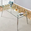 Streamdale Furniture Streamdale Modern Glass Dining Table For 4-6