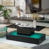 Streamdale Furniture Streamdale Modern Glossy Coffee Table With Drawer