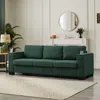 Streamdale Furniture Streamdale Modern Green Sofa With Cup Holder & Storage