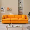 Streamdale Furniture Streamdale Modern Grey Velvet 3-seat Sofa With Cushions