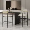 Streamdale Furniture Streamdale Modern Iron And Fabric Barstools