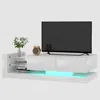 Streamdale Furniture Streamdale Modern Ivory Tv Console With Remote Rgb Led And Storage