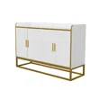 Streamdale Furniture Streamdale Modern Kitchen Buffet Storage Cabinet Cupboard Gloss With Metal