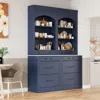 Streamdale Furniture Streamdale Modern Kitchen Pantry Cabinet Set Of 2