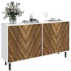Streamdale Furniture Streamdale Modern Kitchen Sideboard Buffet Cabinet With Adjustable Shelves