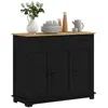 Streamdale Furniture Streamdale Modern Kitchen Sideboard With Solid Wood Top
