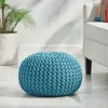 Streamdale Furniture Streamdale Modern Knit Round Pouf - Easy To Maintain