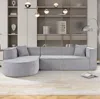Streamdale Furniture Streamdale Modern L-shape Sectional Sofa With Chenille Fabric And Pillows