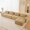 Streamdale Furniture Streamdale Modern L-shaped Corduroy Sectional Sofa With Movable Ottoman, Camel