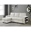 Streamdale Furniture Streamdale Modern L-shaped Sectional Sofa Bed With Storage & Usb - Beige