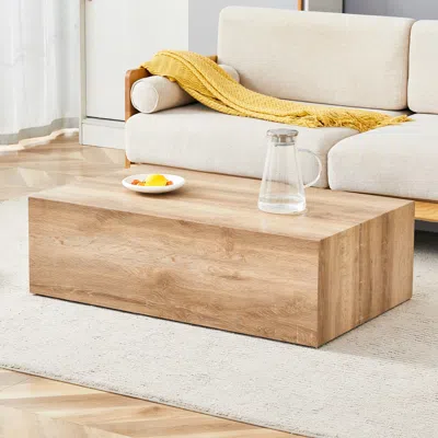 Streamdale Furniture Streamdale Modern Light Wood Coffee Table - Stylish Design 39.3"