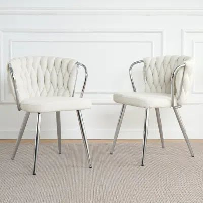 Streamdale Furniture Streamdale Modern Linen Dining Chair (set Of 2)