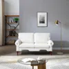 Streamdale Furniture Streamdale Modern Linen Loveseat Sofa - Tufted, Wooden Legs (beige)