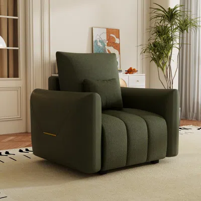 Streamdale Furniture Streamdale Modern Lounge Chair - Teddy Fabric Sofa With Pillow