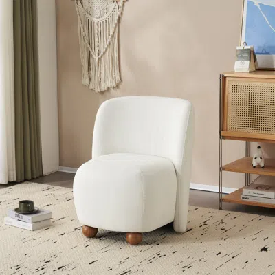 Streamdale Furniture Streamdale Modern Low Back Accent Chair, Armless For Small Spaces