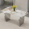 Streamdale Furniture Streamdale Modern Marble-like Table (63" X 31.4")