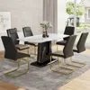 Streamdale Furniture Streamdale Modern Marble Table & Chair Set