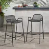 Streamdale Furniture Streamdale Modern Matte Black Iron Barstools With Mesh Seating (set Of 2)