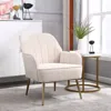 Streamdale Furniture Streamdale Modern Mid Century Chair Velvet Sherpa Armchair For Living Room