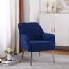 Streamdale Furniture Streamdale Modern Mid Century Chair Velvet Sherpa Armchair For Living Room