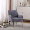 Streamdale Furniture Streamdale Modern Mid Century Chair Velvet Sherpa Armchair For Living Room