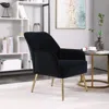 Streamdale Furniture Streamdale Modern Mid Century Chair Velvet Sherpa Armchair For Living Room
