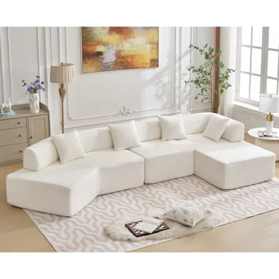 Streamdale Furniture Streamdale Modern Minimalist 140" L-shape Couch