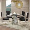 Streamdale Furniture Streamdale Modern Minimalist Round Glass Dining Table With Round Base