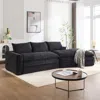 Streamdale Furniture Streamdale Modern Minimalist Sectional Sofa With Chaise - Black
