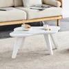 Streamdale Furniture Streamdale Modern Minimalist Wood Color Table Top. Solid Wood Legs
