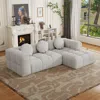 Streamdale Furniture Streamdale Modern Modular Sofa Set W/ Pillows & Right Recliner In Gray