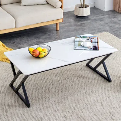 Streamdale Furniture Streamdale Modern Multipurpose Coffee Table With Assembly Kit In White