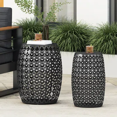 Streamdale Furniture Streamdale Modern No Assembly Gold Iron Cut Accent Table Set