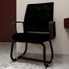 Streamdale Furniture Streamdale Modern Office Chair - Metal Frame, Soft, Multiple Colors In Black