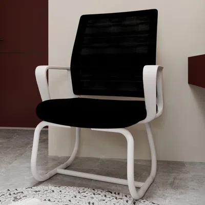 Streamdale Furniture Streamdale Modern Office Chair - Metal Frame, Soft, Multiple Colors In White